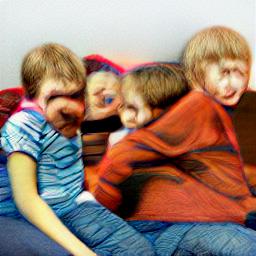 generated: three children on a couch #6